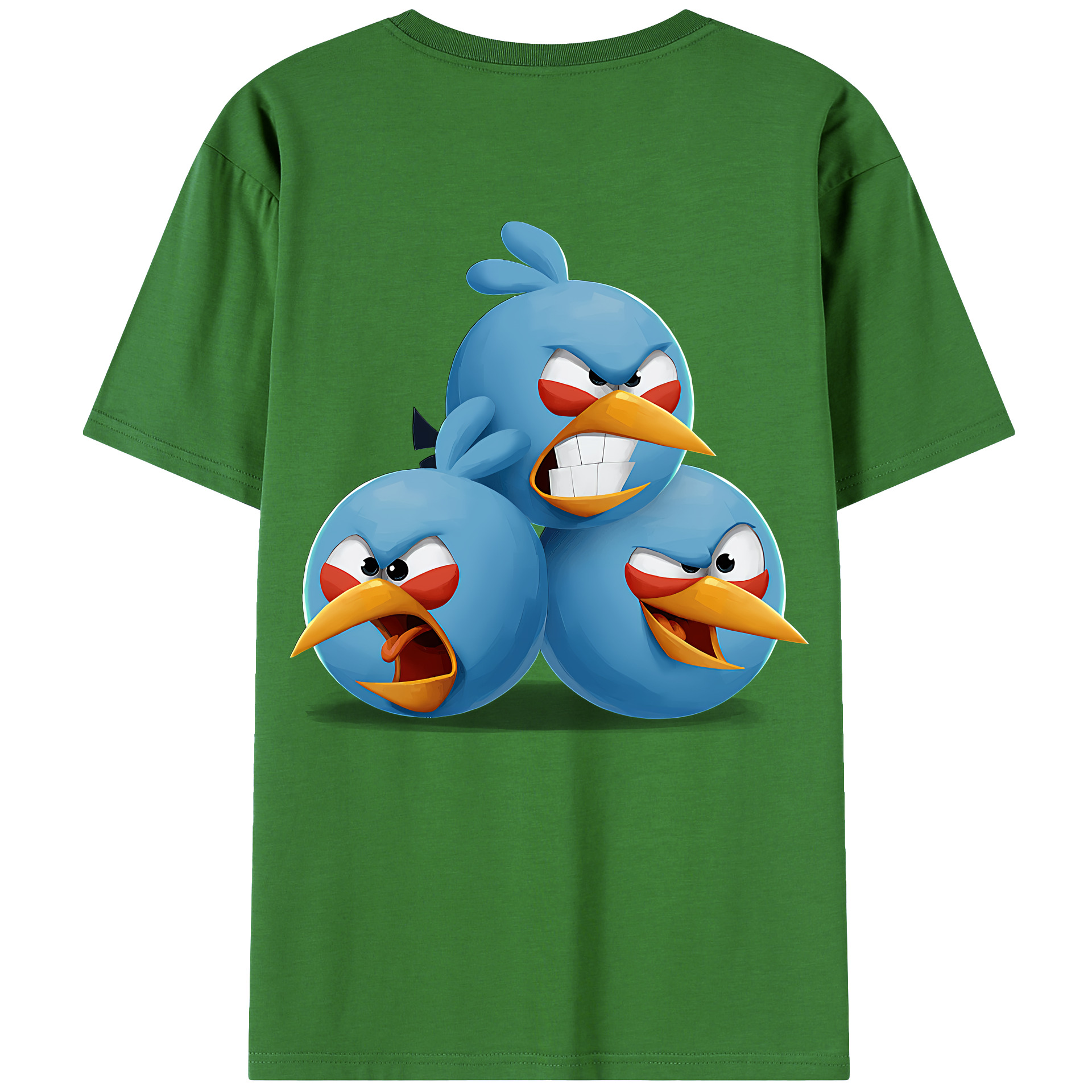 （画像用） Angry Birds アングリーバード レディース半袖Tシャツ(バックプリント)